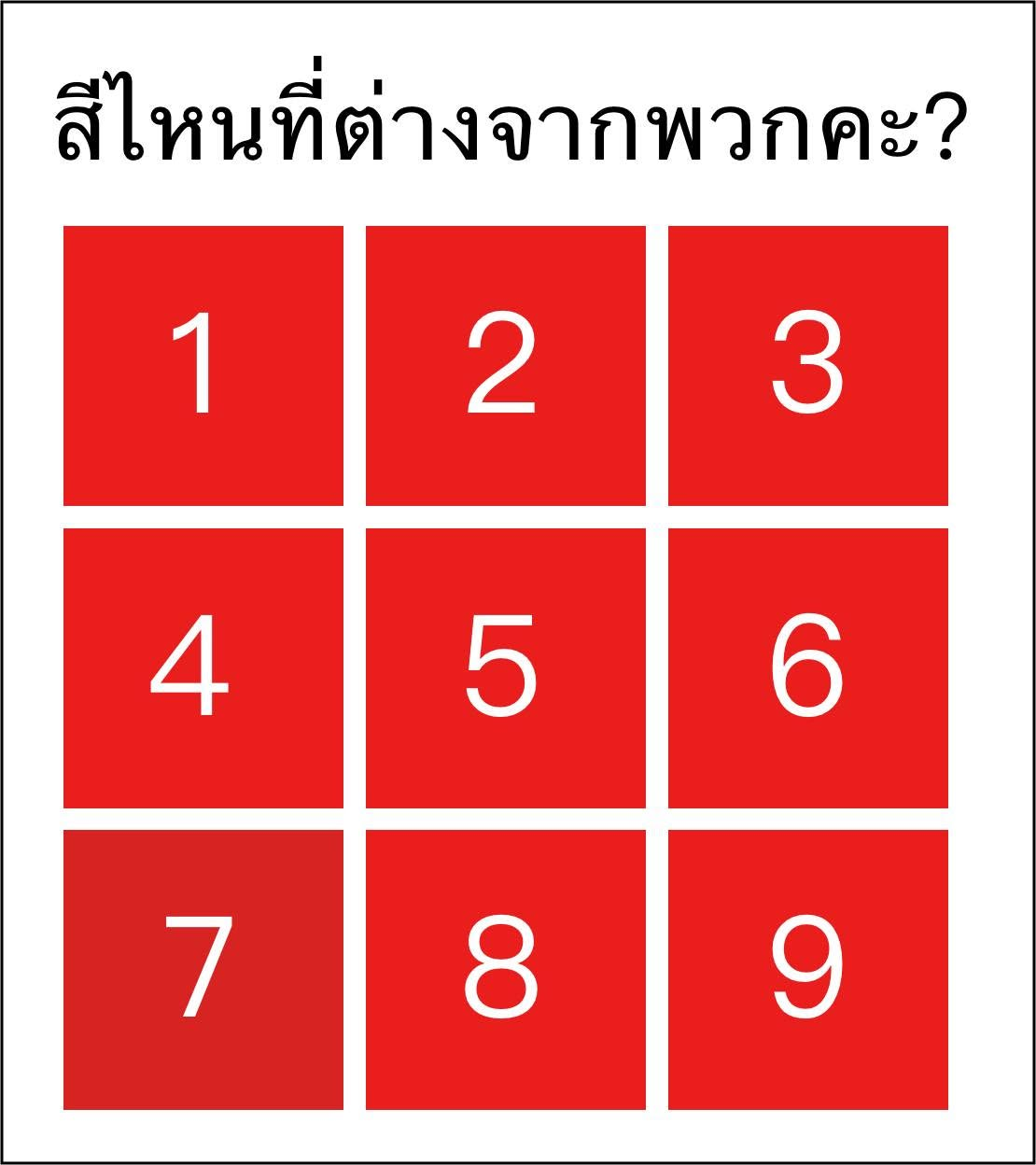 สีช่องไหนเข้มกว่ากัน?